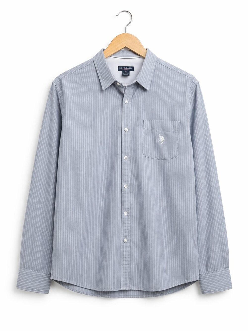 US POLO ASSN | White & Blue Striped Button-Up Blouse – Women’s XL